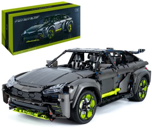 Technik Auto für Lambo Urus, 1:8 Groß Auto Modellbausatz, 3251-tlg MOC Klemmbausteine Auto Bausatz, Kompatibel mit Lamborghini Urus Technik Auto
