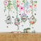 Runtoo Stickers Muraux Fleurs et Oiseaux Autocollant Mural Plantes Vignes Papillon Deco Stickers Salle de Bain Salon Chambre Enfants Bébé Décoration