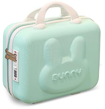 Balakaka Vanity Rigide Femme, Case ABS Trousse à Cosmétiques avec Serrure à Combinaison, Portable Imperméable de Voyage pour Femmes, Cadeau de Fille Vert Menthe