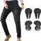 CTBQiTom Herren Motorrad Jeans Motorrad Hosen Schutz Motorradhose mit Abnehmbarer CE Rüstung,Vintage Schwarz,M=32W/30L