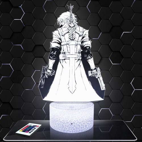 Nachttischlampe - Touch-Nachtlicht Devil May Cry 3D-LED-Lampe Illusion, Geschenkidee Weihnachten Geburtstag Junge und Mädchen Nachttischlampe Kinder- oder Erwachsenenzimmer