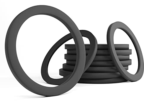 KKMSEALS Flachdichtung Gummi EPDM 2 - Dichtungsringe Set von 10 Stück - Flachdichtungen Set Effektive Isolierung - Dichtungsset - Flachdichtung Set (56x44x2 mm)