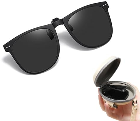 Wnddle Polarisierte Sonnenbrille Clip on Aufsatz - Faltbar zum Aufstecken für Unisex