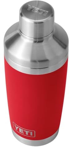 YETI Rambler Cocktail Shaker, Stainless Steel, Vacuum Insulated, Rescue Red, 20 oz (591 ml)