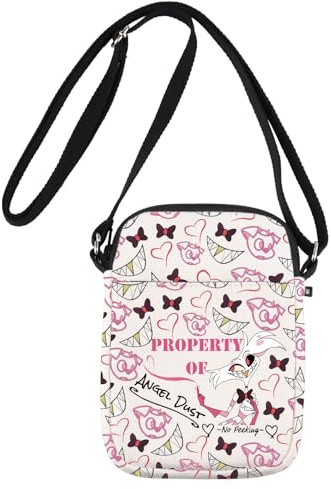 MYSOMY Angel Dust Umhängetasche Hazbin Angel Gifts Demon Hotel Geschenke Engel Staub Crossbody Geldbörse