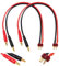 YIXISI 2 Stücke T-Stecker zu 4.0 Bananenstecker RC Batterie Ladekabel, T Stecker auf 4.0mm Bananenstecker Adapter mit 30cm 14AWG Silikon Kabel, für RC Helikopter Quadcopter Lipo Akku
