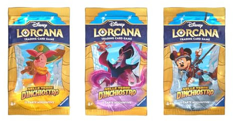 Disney Lorcana TCG: en las tierras de tinta, Booster Pack, bolsita de 12 cartas aleatorias, 8+ años Paquete de 12 unidades
