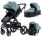 GLOKID Kinderwagen 3 in 1,Reisesysteme, Buggy mit Umkehrbarem Zwei-Wege-Schub,Babywanne Buggy&Sportsitz,Voll-Gummireifen,Mit Einem Klick Zusammenklappbarer,Zubehör,Tragbarer (LQL HX1 Grün)