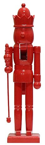 Niesel Nutcracker Christmas Decorations, Traditional Christmas Nutcracker Statue - Plain Nutcracker Decorations, Minimalist, Traditional Wooden Nutcracker for Home