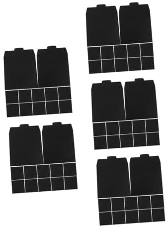 SHINEOFI 5 Sätze Cd-aufbewahrungstasche Dvd-hülle Scheibenhalter Cd-hüllen Hochzeitskartenhalter Ärmel Schallplattenhüllen Aus Pappe Disc-hüllen Cd-regal Black Schwarzer Karton 12 Stück * 5