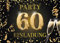 Edition Colibri Einladungskarten zum 60. Geburtstag, 10 Stück, Format A6, Karten-Set, Einladung, zum Beschriften, Party schwarz, gold (11178 DE)