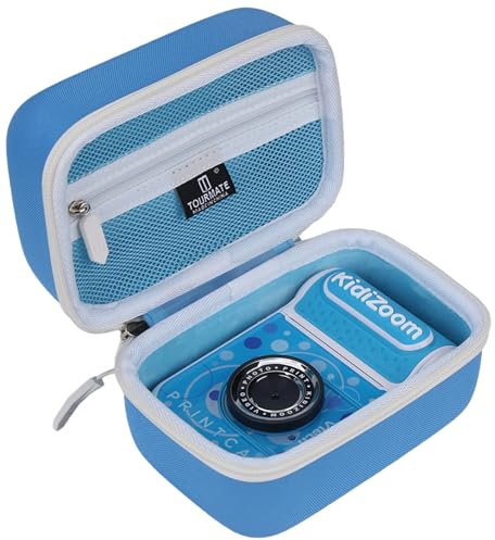 Tourmate Kinder-Sofortbildkamera-Tasche für VTech KidiZoom PrintCam, Reise-Aufbewahrungsschale für VTech KidiZoom PrintCam Nachfüllpapier, Zubehör (nur Hülle) (Blau + Weiß)