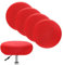M METERXITY 4-Pack Bar Stool Covers Round, for 12-15 Inch Spandex High Stretchy Fabric Seat Covers with Elastic Bands for Bar Stool/Round Cushion [Red]