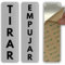 LEIASA | Set de Señales Adhesivas Empujar/Tirar Puerta - 5x18 cm - Grosor 0.8 mm - Aluminio - - Carteles Adhesivos 3M - Indicación Empujar/Tirar