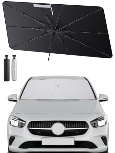 SHAOHAO Compatible con Mercedes B-Klasse W247 2020-2025 Parasol Coche Delantero Protector Solar Parasol Paraguas Coche Resiste a los Rayos UV Plegable Mercedes W247 Accesorios
