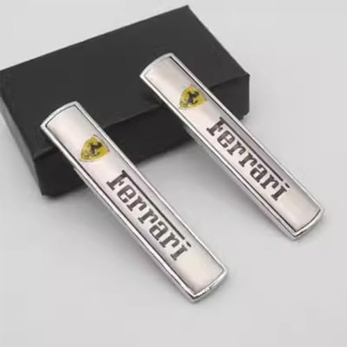 JLJTTBD 2 Piezas Coche Emblema para All Ferrari Models, Insignia Logo de Coche Pegatinas, Coche Decoración Carrocería Accesorios,B