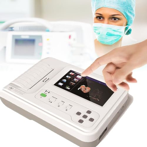 12 Channel ECG EKG Monitor for Home Use, Heart Health Tracking with Waveform Demonstration and Recording for Medical Analysis