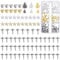NICENEEDED Punk Goth Nail Art Studs Beads, Chrome Nail Charms Cross Heart Silver Gold Y2k Nail Gems, Cone Spikes Alloy Nail Rivets Jewelry for Women