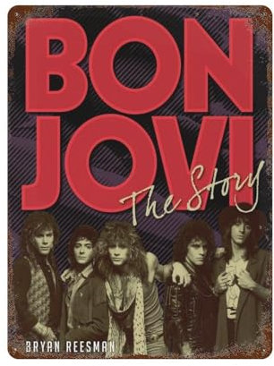 PDEWFCHX Bon Jovi Musik-Kunst-Poster, Wanddekoration, Kunst, Metallblech-Poster, moderne Bar-Dekorationen, 40 x 30 cm