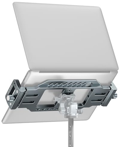 Leaplumin Vertical Laptop Stand for Secure Laptop Holding | Laptop Holder for Tripod, with 1/4 & 3/8 Screw Holes & Arca Swiss Plate –for Vertical/Horizontal/Musicians/Studio Recording