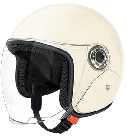 Arroopu Casco Motociclista Adulti,Casco Moto Mezzo Viso - Equipaggio Protettivo Corsa con Visiera per Scooter Sportivo | Per Pendolarismo Avventura all'Aperto Scooter e Sportbike
