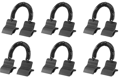 6Pcs Swimming Pools Cover Clips Solar Cover Reel Attachment Kits Pools Covers Clip with Spring Rope Easy Install Easy to Assemble