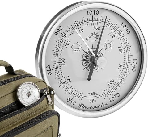Analoges Barometer, Aluminiumlegierung und Magnesium, ABS, Acryl, 3