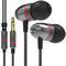 Betron ELR50 Wired Earphones In-Ear Headphones with Noise Isolation Deep Bass High-Fidelity Sound Tangle-Free Cable 3.5mm Jack, Black