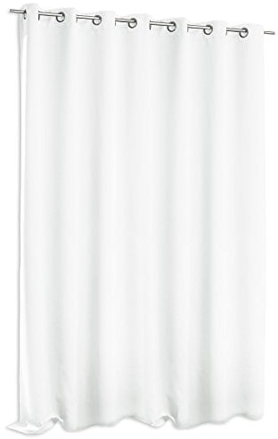 Verdunklungsgardine Blackout extra breit ca. 295x245 cm Ösen Vorhang Blickdicht Gardine #1389 (Weiss)
