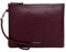 Doris&Jacky Damen Echtes Leder Clutch Schaffell Geldbörse Abendtasche mit Handschlaufe (WeinRot)