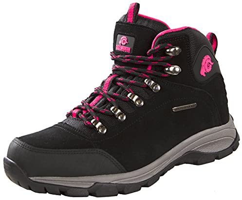 GUGGEN Mountain M014 Damen Trekking-& Wanderstiefel Outdoorschuhe wasserdicht mit Membran und Wildleder Farbe Pink EU 38