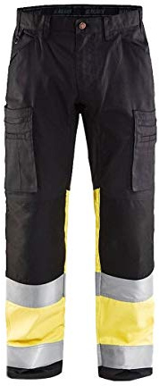 Blaklader 15511811 Hochsichtige Hose mit Stretch, Schwarz/Gelb, grootte D100