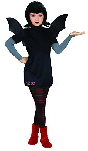 Ciao-Mavis Dracula Hotel Transylvania Disfraz Vampiro niña (Talla 5-7 años) con Peluca, Color Negro, (11156.5-7)