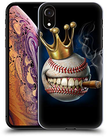 Head Case Designs Offizielle Tom Wood König des Baseball Monster Harte Rueckseiten Handyhülle Hülle Huelle kompatibel mit Apple iPhone XR
