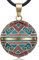 EUDORA Harmony Ball Vintage Anhänger Schmuck, Bola Klangkugel Kette Vintage Blumen Halskette Originelles Geschenk für Frauen Damen Mutter Pierre Kette Länge 114,3 cm Weichen Geflochtenen Seil