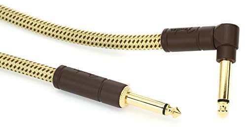 Fender Deluxe Series Instrument Cable - 25 ft – STR/ANG – Tweed