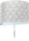 Dalber kinder Wandlampe, Kinderlampe Wandleuchte kinderzimmer Sterne Stars Grau, 81218L, E27