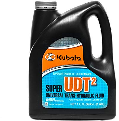 Kubota 1 Gallon Super UDT2 Trans-Hydraulic Fluid for Kubota Equipment Hydraulic Systems, Transmission, Differential, and Wet Brake Systems - 128 Fl Oz, 128 Ounces
