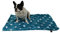 Made in Germany Hundedecke, Sterne Petrol, 45 x65cm für kleine & große Hunde I Flauschige Hunde Sommerdecke, waschbar, trocknergeeignet