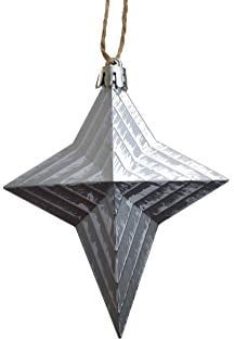 HEITMANN DECO Christbaum - Schmuck - Stern - Anhänger - 4er Set - Deko - weiß - ca. 10x10x3cm