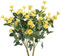 ICEBLUEOR 2PCS Silk Rose Bush in Yellow Artificial Flower Fake Rose Bouquets Vase Decoration Flowers for Home, Party Venue, Table Centerpieces, Backdrops