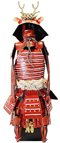 Siunwdiy Japanische Samurai Rüstung Statue, Vintage Dekoration Innenkulpturen, Antike Krieger Büro Statue Metall Handwerk Dekoration, E