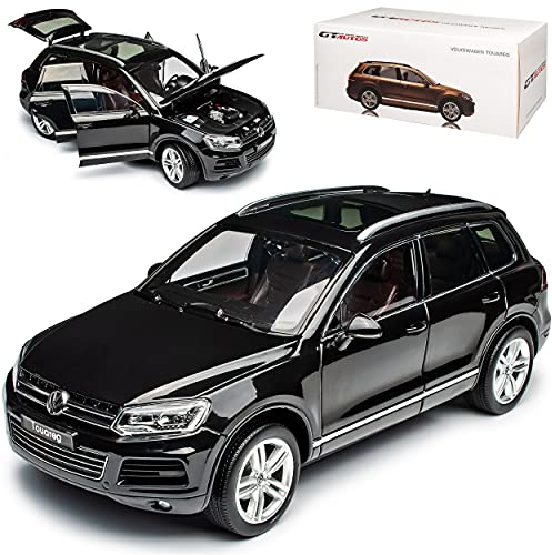 Welly Volkwagen T*o*u*a*r*e*g C2 II Schwarz Ab 2010 1/18 GTA Modell Auto mit individiuellem Wunschkennzeichen