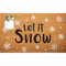 LP Doormats - Christmas door mat - Let it snow Christmas coir doormat - Xmas doormat 75cm x 45 - indoor door mat - outdoor sheltered use welcome mat - front door mats (Welcome) (Let it Snow)