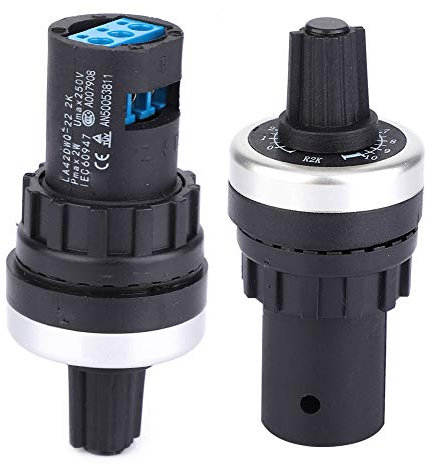 Fdit 2K Potentiometer, einstellbares Potentiometer, hohe Genauigkeit, Schwarz, Rotary, Oberflächenmontage