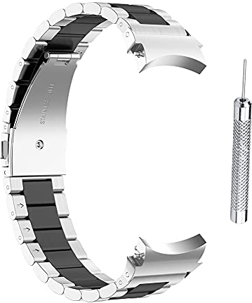 Uposao Armband Kompatibel mit Samsung Galaxy Watch4 / Watch 4 Classic, Edelstahl Metall Ersatzarmbänder für Damen Herren Uhrenarmbänder für Galaxy Watch4 40mm/44mm/Classic 42mm/46mm