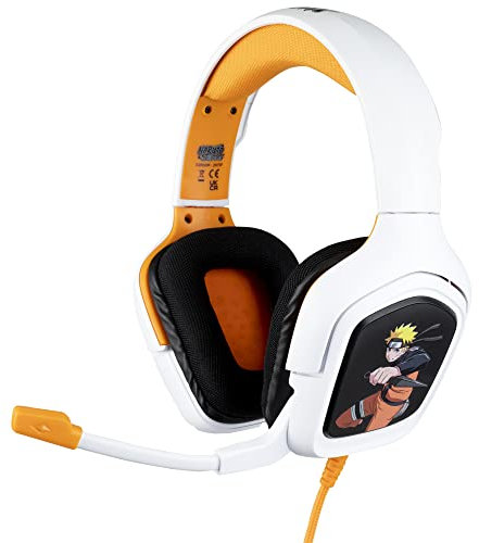 Konix Naruto Shippuden Gaming-Headset mit Kabel für PS4, PS5, Switch, Xbox One und Series X|S - Mikrofon - 1,5 m Kabel - 3,5 mm Klinke - Naruto-Motiv