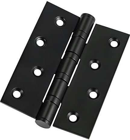 6 Pack Matte Black Door Hinges 4 Inch x 3 Inch, Heavy Duty Thicken Stainless Steel Interior Square Door Hinges, Bifold Residential Standard Bedroom Door Hinge.