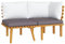vidaXL Akazienholz Massiv Gartenmöbel 2-TLG. mit Kissen Ecksofa Mittelsofa Sofa Lounge Sitzgruppe Garten Garnitur Gartenset Gartensofa