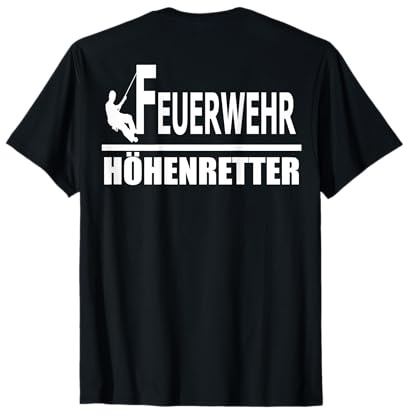 Feuerwehr Höhenretter,112 Outfit Bergrettung, Feuerwehrmann T-Shirt
